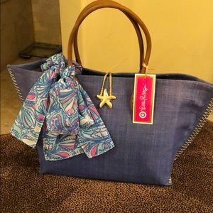 NWT Lilly Pulitzer for Target Straw Tote